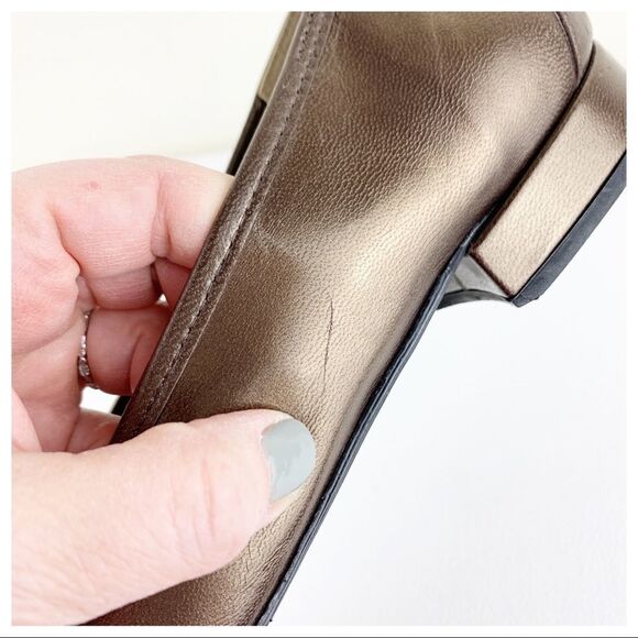 Magdesians California Bronze Leather Woven Loafers‎ - Picture 9 of 14